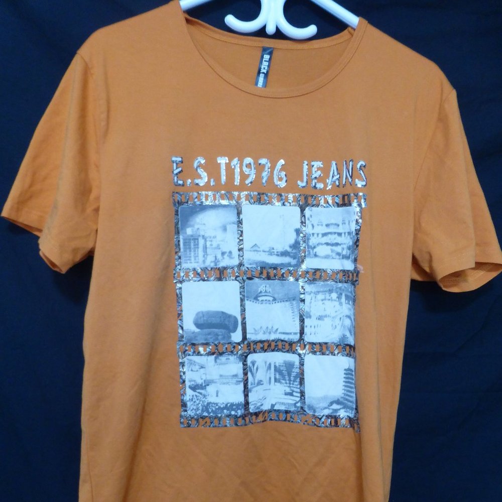 BLACK WARRIOR, xl, extra large, orange graphic tee